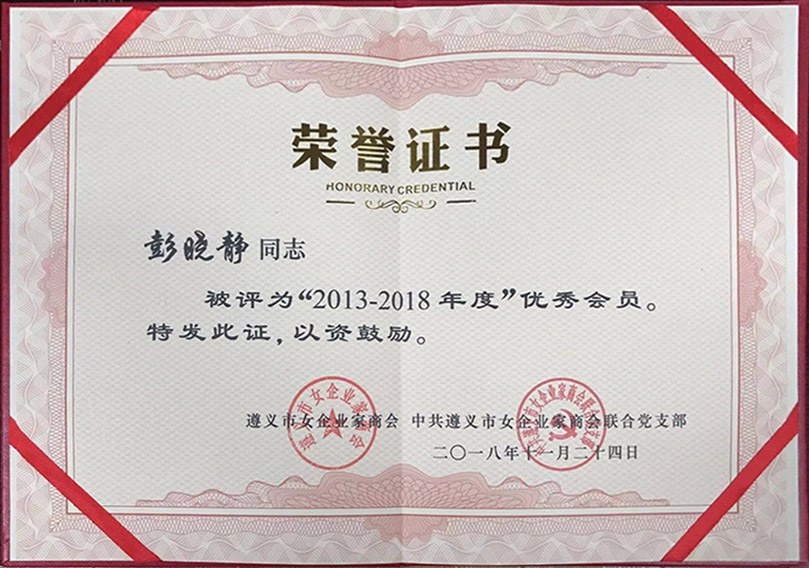 優(yōu)秀會(huì)員榮譽(yù)證書(shū)